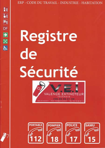 Registre de sécurité de vos extincteurs Registre de sécurité de vos extincteurs