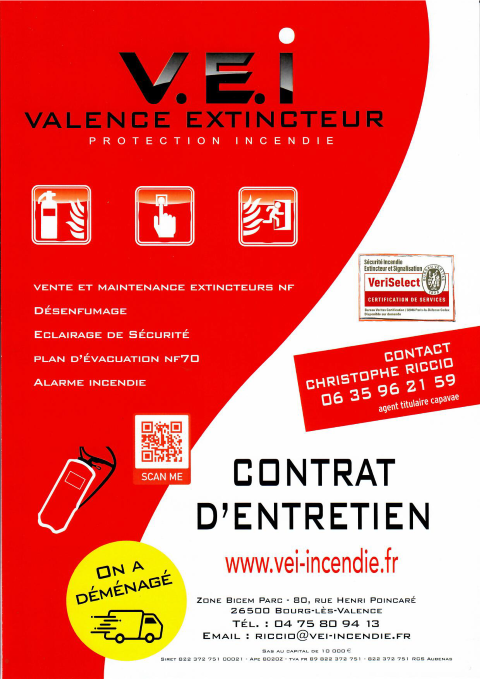 Contrat d'entretien VEI Incendie